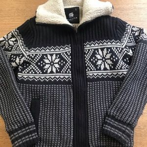Zip up- fleece lined sweater